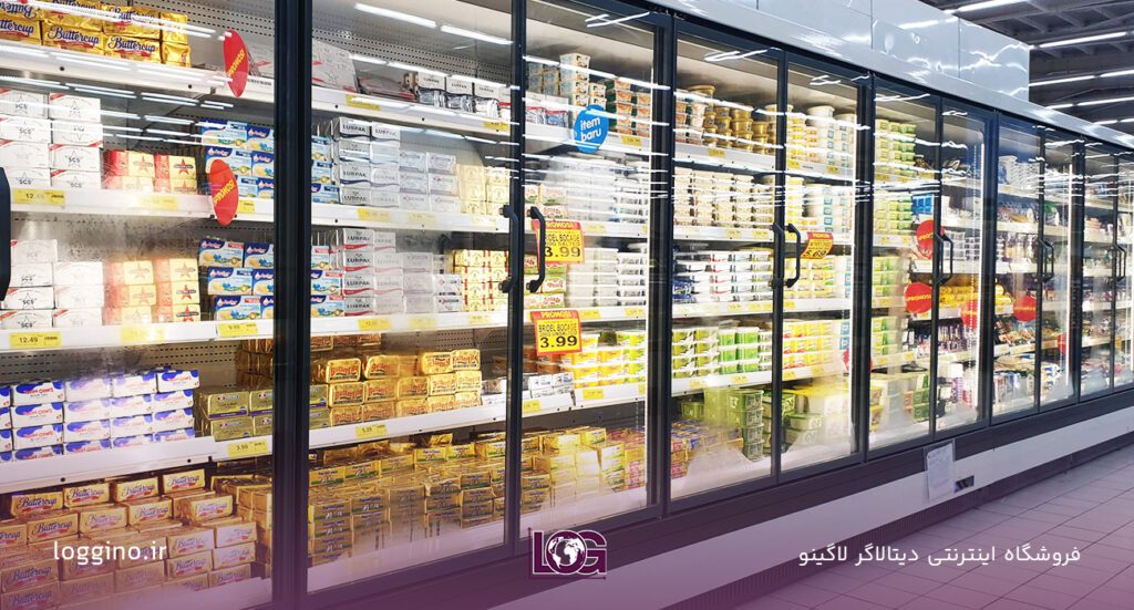 تصویری از یک فروشگاه و یک یخچال برای نگه داری مواد غذایی
