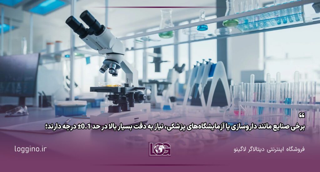 تصویر یک آزمایشگاه مدرن و تمیز جهت نشان دادن اهمیت دیتالاگر دما