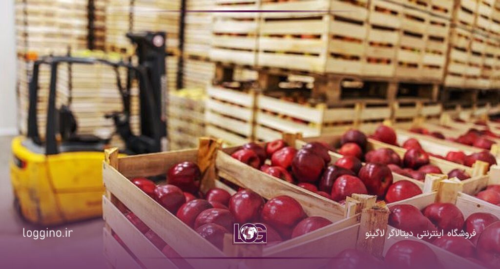سیب های قرمز سالم و تازه در سبد