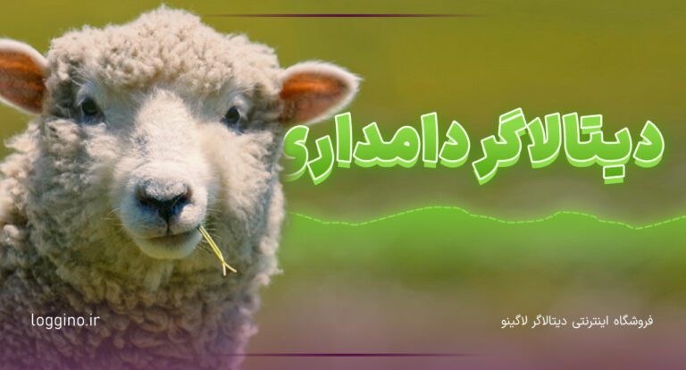 تصویری از یک گوسفند و یک متن درمورد دیتالاگر دامداری