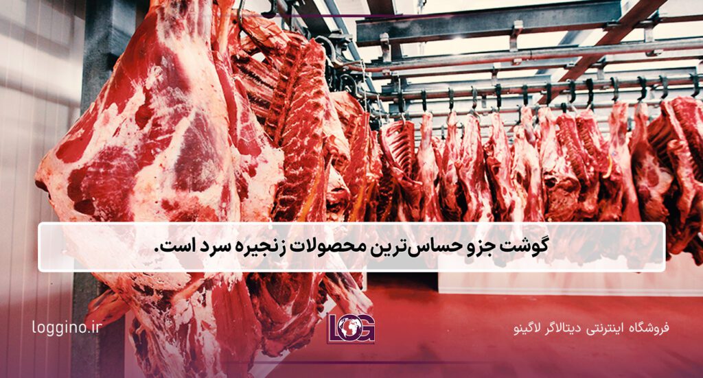 تصویری از سردخانه گوشت به همراه دیتالاگر